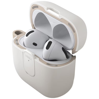 Ovitek UNIQ Clyde za Apple AirPods 4, Sivo Bež