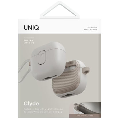 Ovitek UNIQ Clyde za Apple AirPods 4, Sivo Bež