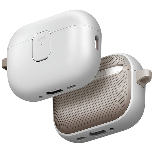 Ovitek UNIQ Clyde za Apple AirPods Pro 3, sivo bež