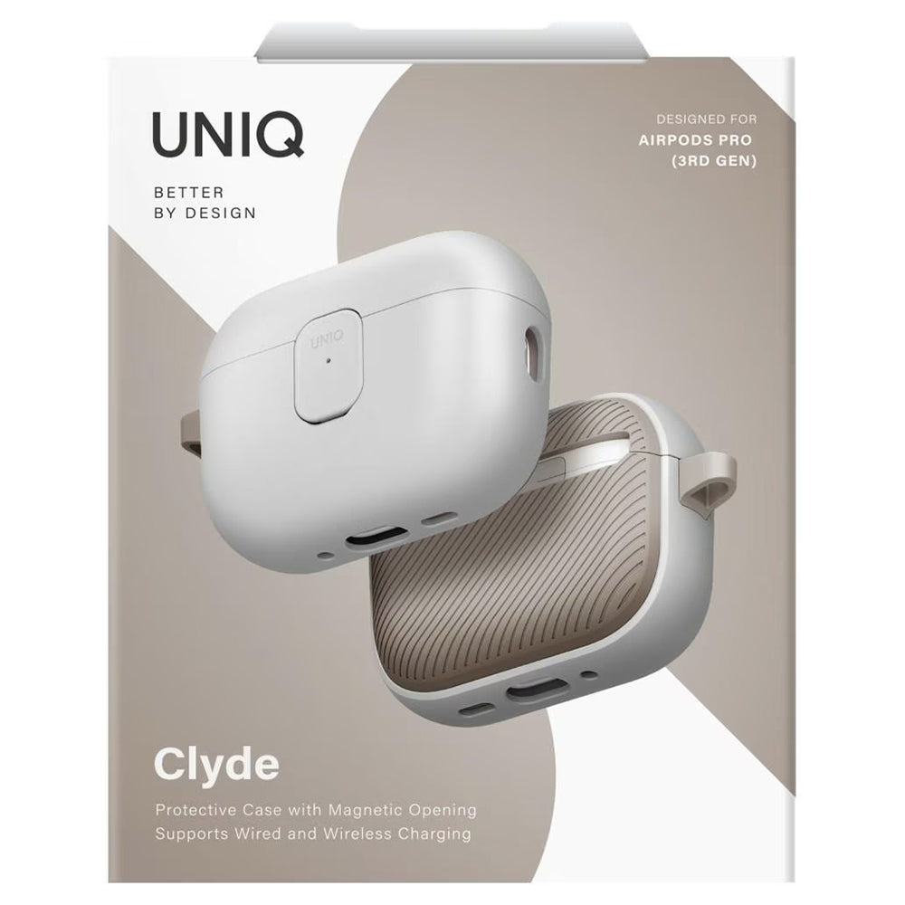 Ovitek UNIQ Clyde za Apple AirPods Pro 3, sivo bež