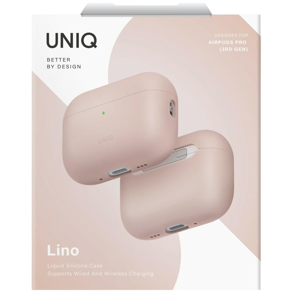 Ovitek UNIQ Lino za Apple AirPods Pro 3, roza