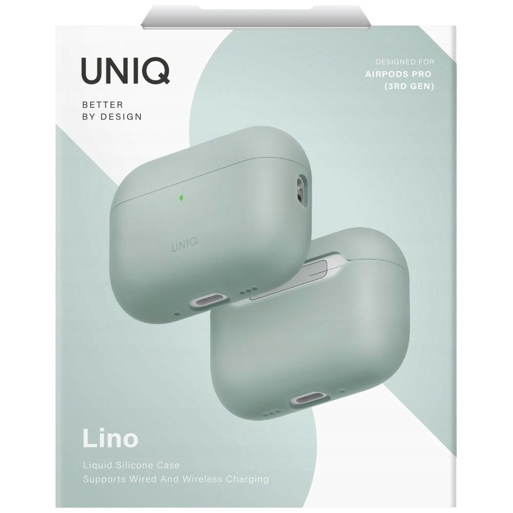 Ovitek UNIQ Lino za Apple AirPods Pro 3, metežno zeleno