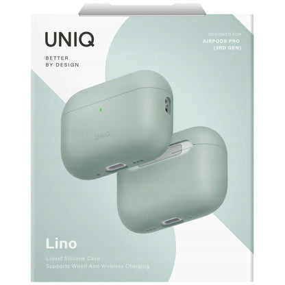 Ovitek UNIQ Lino za Apple AirPods Pro 3, metežno zeleno