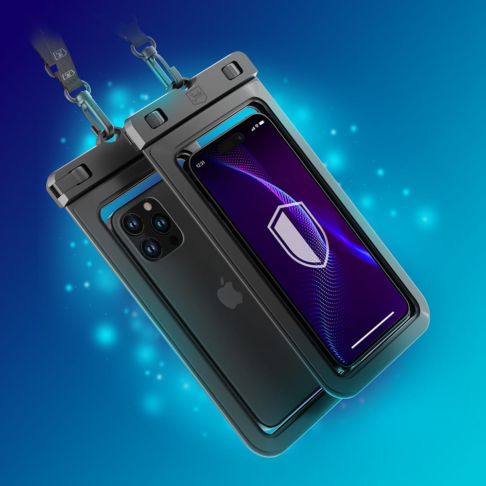 Univerzalni vodoodporni ovitek za telefon max. 7 palcev, 3MK, Hydro, črn