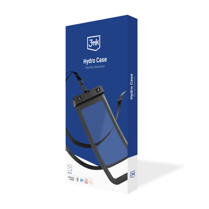 Univerzalni vodoodporni ovitek za telefon max. 7 palcev, 3MK, Hydro, črn