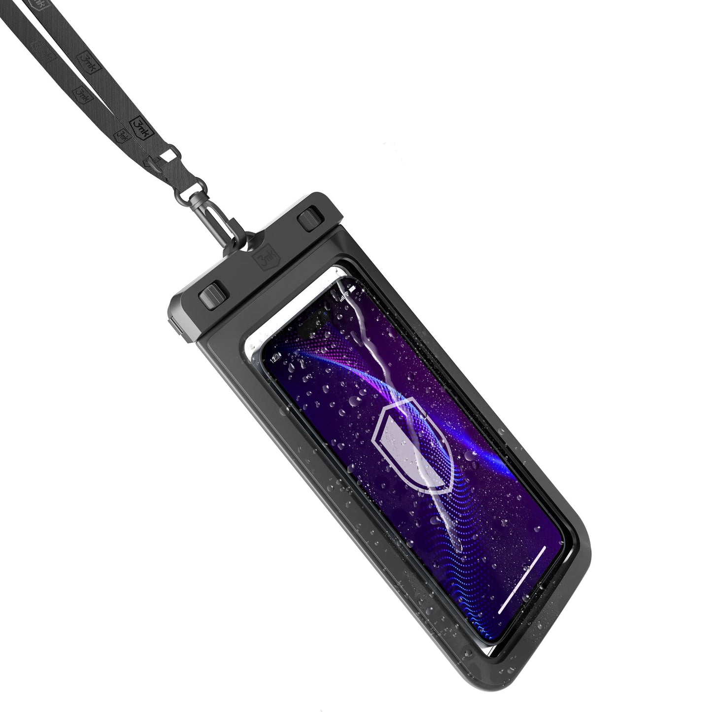 Univerzalni vodoodporni ovitek za telefon max. 7 palcev, 3MK, Hydro, črn