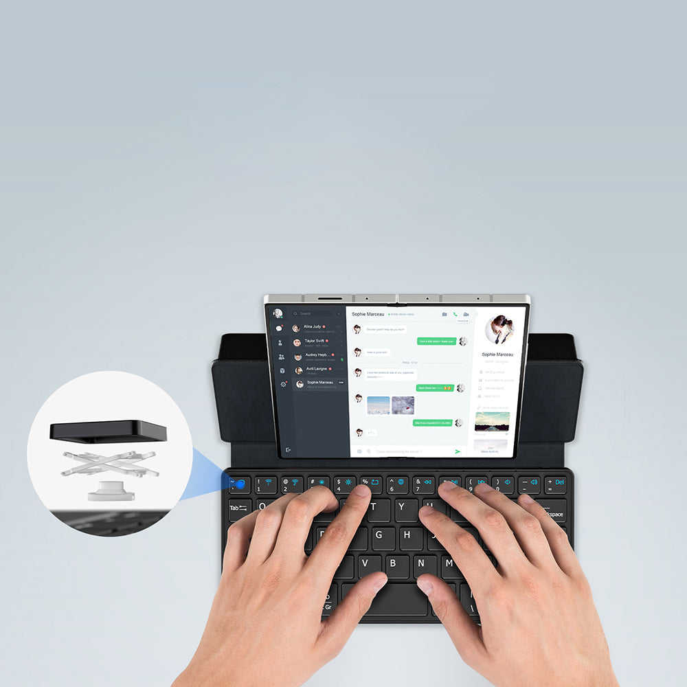 Univerzalni ovitek z Bluetooth tipkovnico za telefon, DUX DUCIS, črn