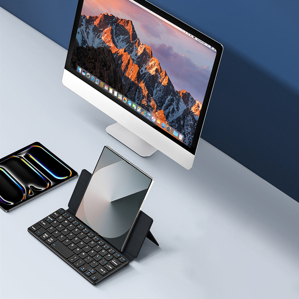 Univerzalni ovitek z Bluetooth tipkovnico za telefon, DUX DUCIS, črn