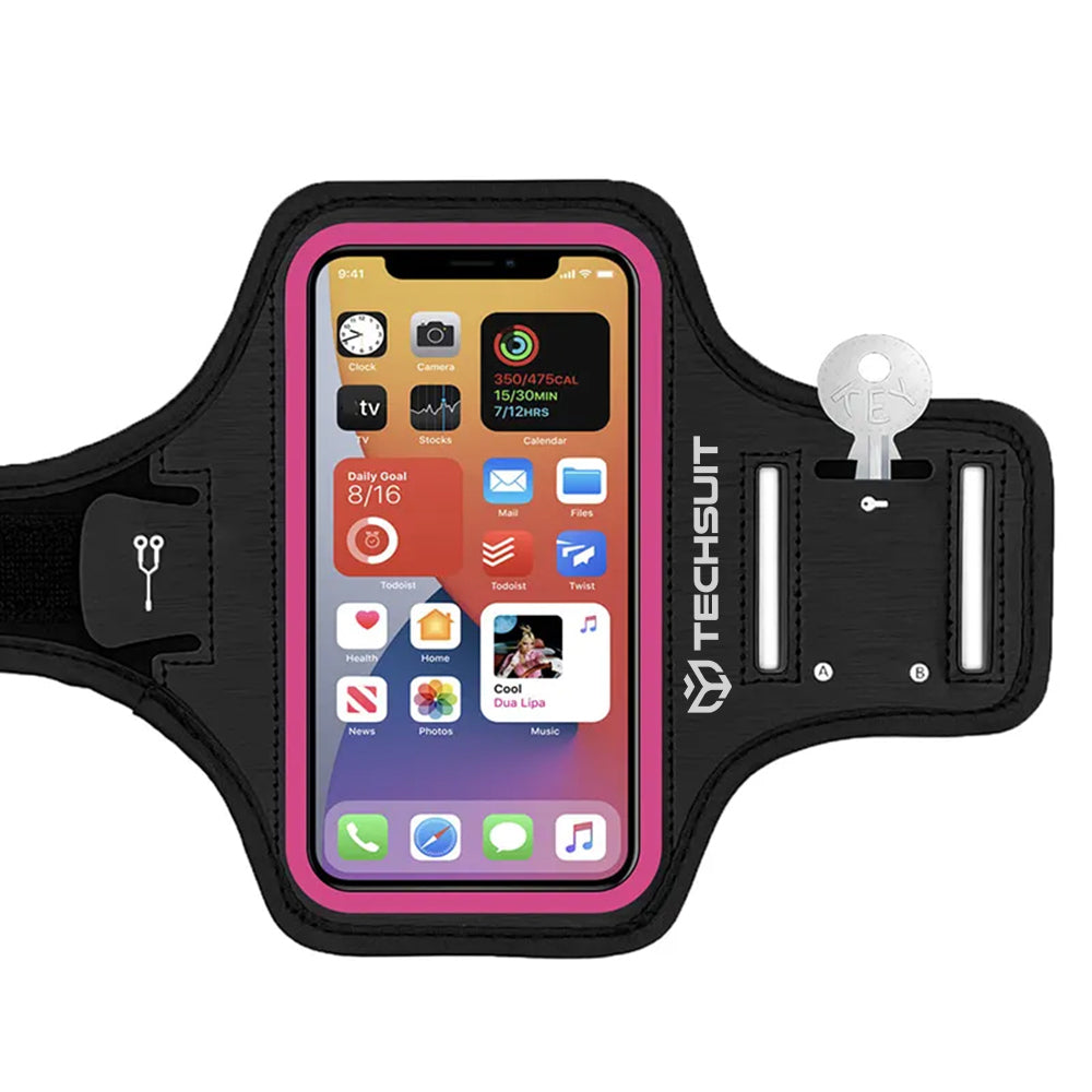Univerzalni ovitek za telefon max. 6,8 palca, Techsuit, Sports TH20, roza