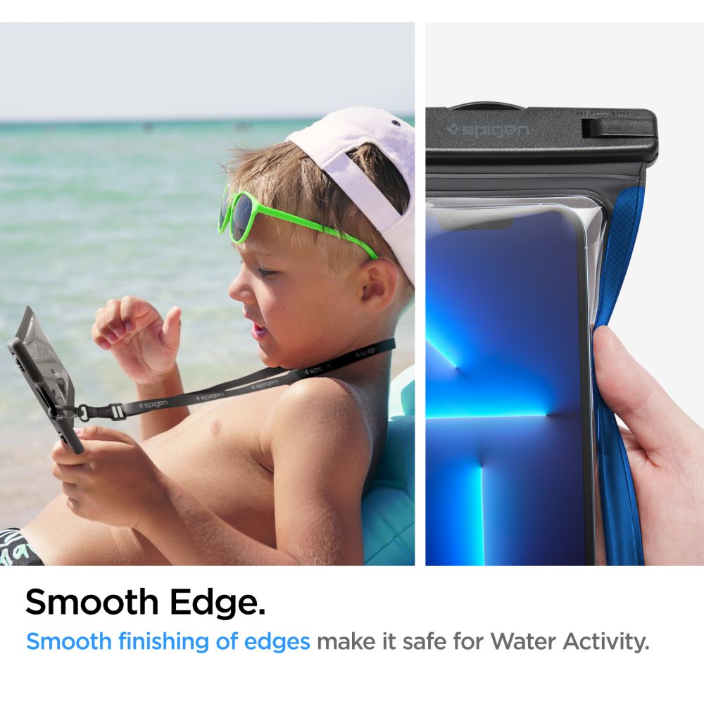 Univerzalna vodoodporna torbica za telefon 3.5inch - 7inch, Spigen, A601, Črna AMP04525
