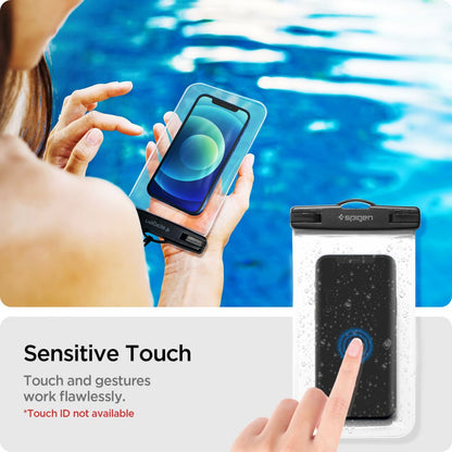 Univerzalna vodoodporna torbica za telefon max. 3.5inch - 7inch, Spigen, A601, Set 2 kosov, Prozorna AMP03098