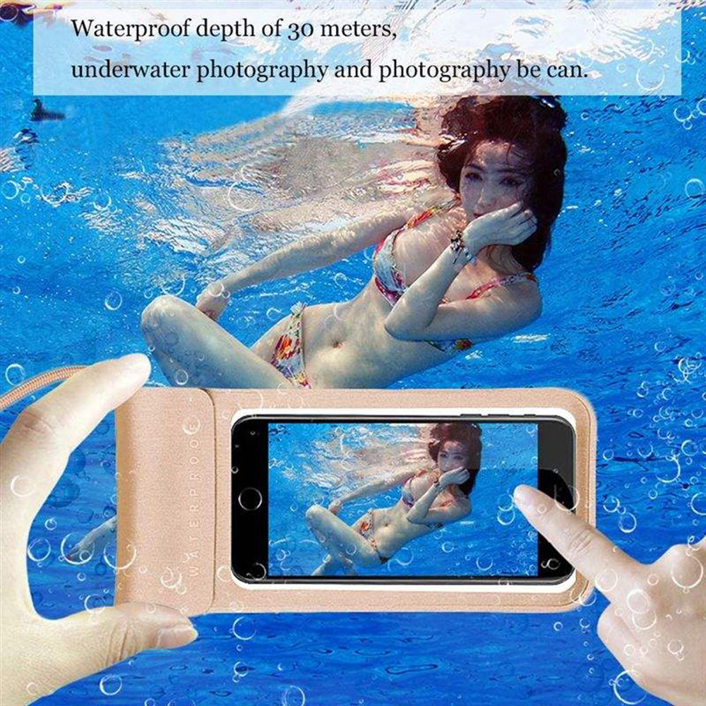 Univerzalni vodoodporni ovitek za telefon max. 6,8 palca, Techsuit, TWC1, zlata