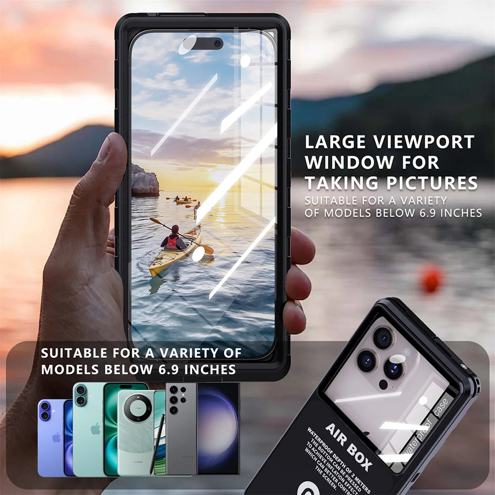 Univerzalni vodoodporni ovitek za telefon max. 6,9 palca, ShellBox, AirBox, modra