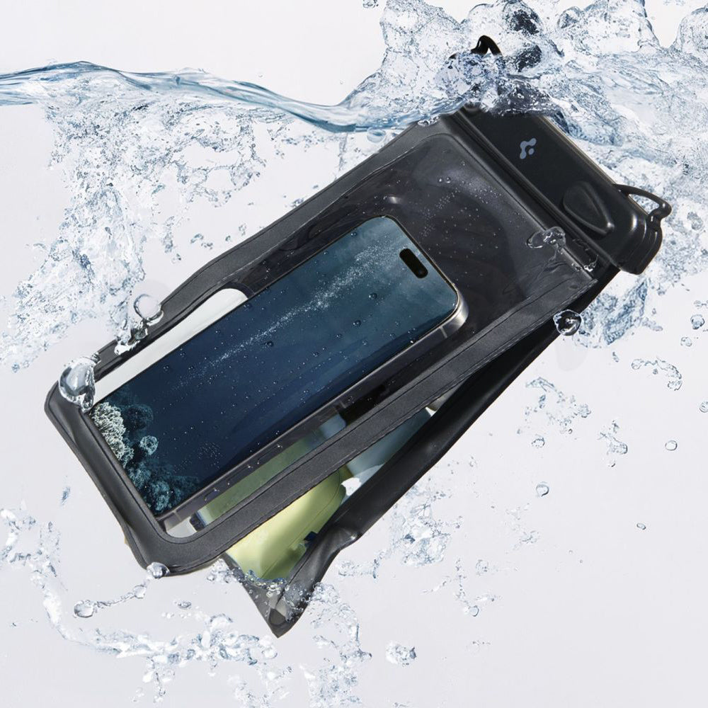 Univerzalna vodoodporna torbica za telefon do 6.9 inča, Spigen, A603, črna ACS09745