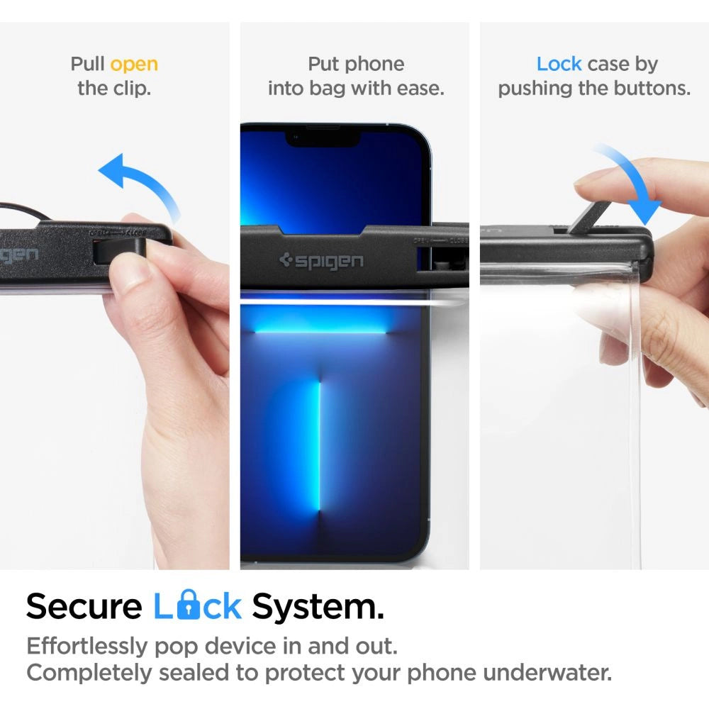 Universal Waterproof Case for Phone max. 8.2inch, Spigen, A601, Transparent