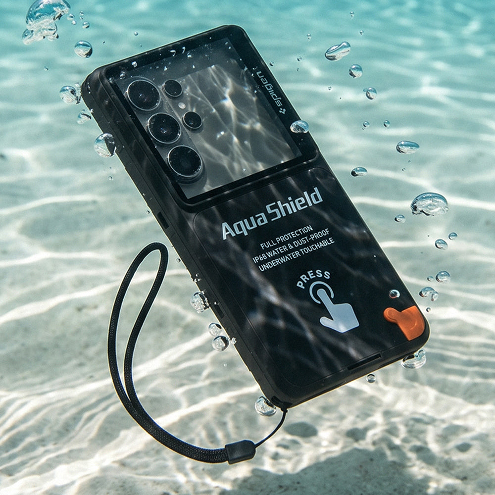 Univerzalni vodoodporni ovitek Spigen, Aqua Shield A604, črn ACS11675