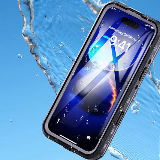 Vodoodporni ovitek za Apple iPhone 16 Pro, ShellBox, črn