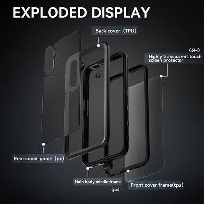 Vodoodporni ovitek za Samsung Galaxy A16 5G A166 / A16 4G A165, ShellBox, Črn