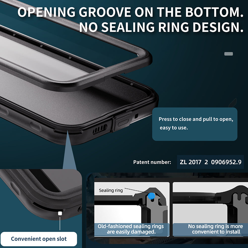 Vodoodporni ovitek za Samsung Galaxy A16 5G A166 / A16 4G A165, ShellBox, Črn