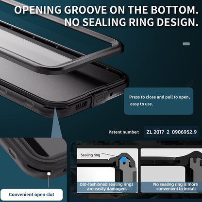 Vodoodporni ovitek za Samsung Galaxy A16 5G A166 / A16 4G A165, ShellBox, Črn