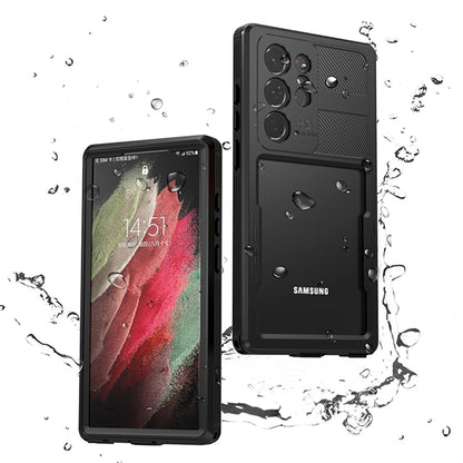 Vodoodporni ovitek za Samsung Galaxy S23 Ultra S918, ShellBox, črn