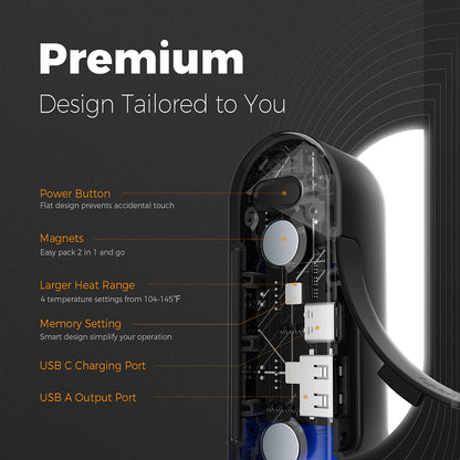 Grelnik za roke Ocoopa UT2s, črn