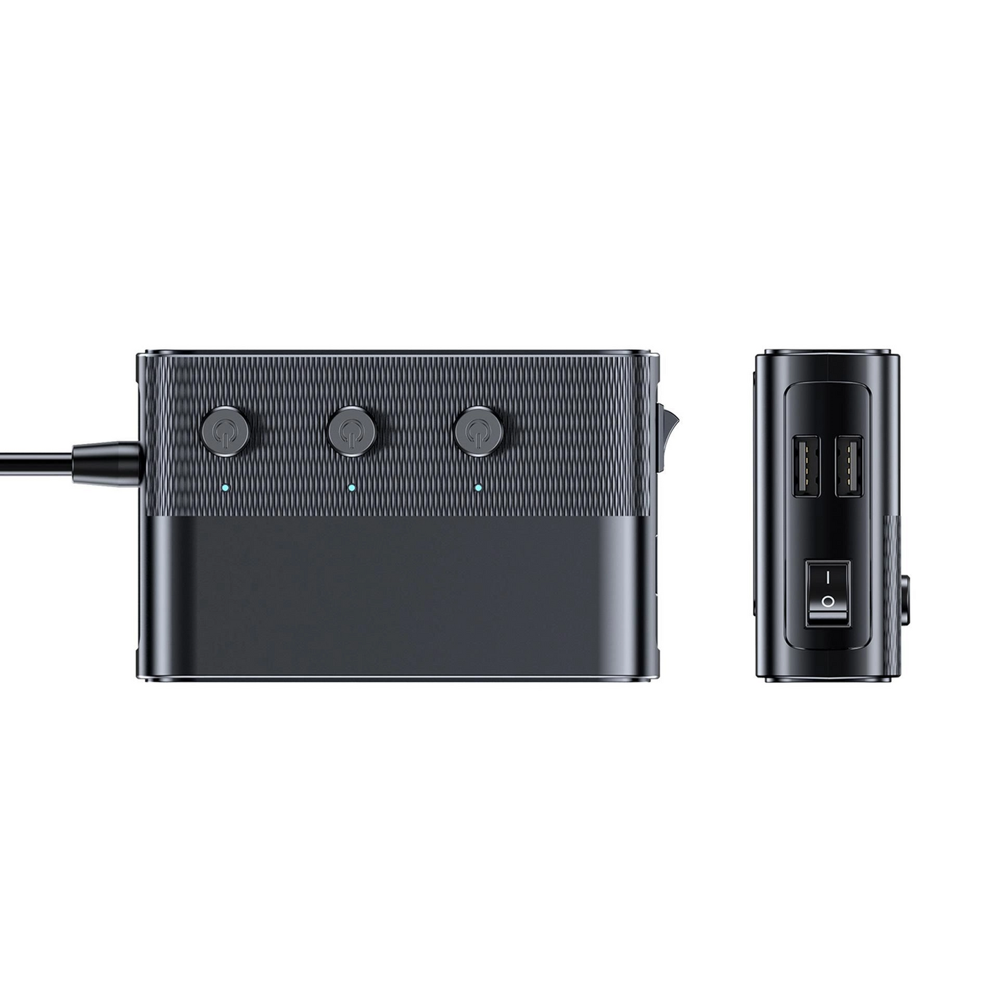 Avtomobilski polnilec 3MK Power Splitter, 120W, 3A, 3 x USB-A - 1 x USB-C - 3 x Razširitev vžigalnika, Črn