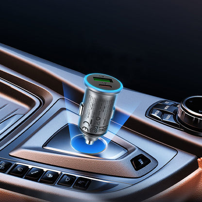 Avtomobilski polnilec Acefast B15, 65W, 3.25A, 1 X USB-A - 1 x USB-C, siv