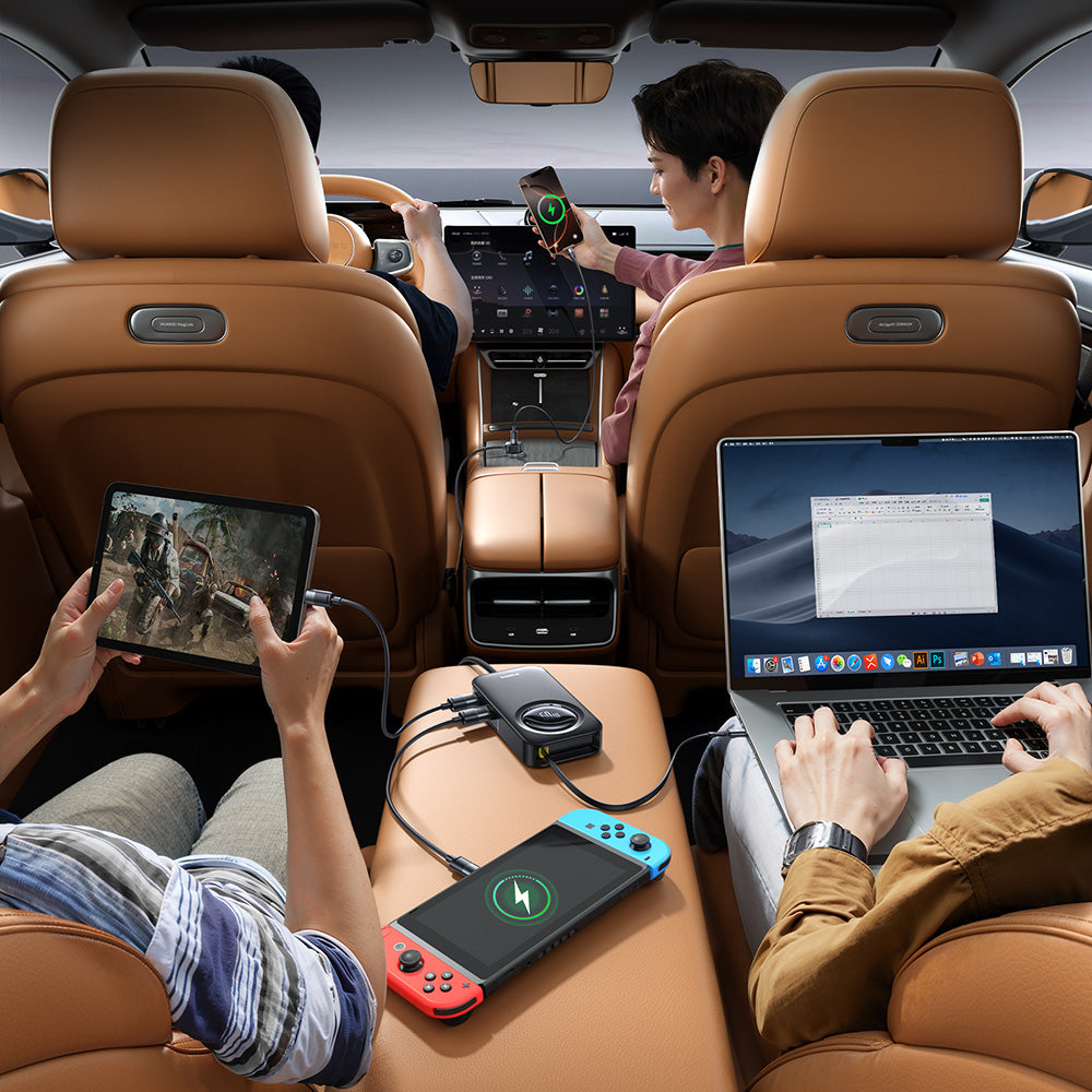 Avtomobilski polnilec Baseus PrimeTrip VW1, 105W, 3A, 3 x USB-A - 2 x USB-C, Črn C00069000121-00