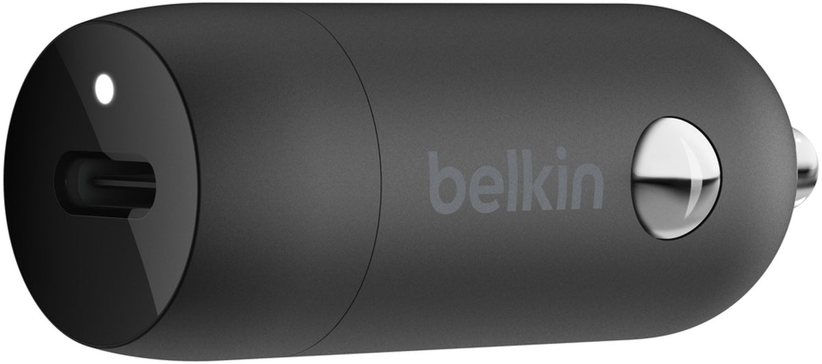 Avto polnilec Belkin BoostCharge, 30W, 3A, 1 x USB-C, Črn CCA004btBK