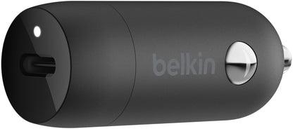 Avto polnilec Belkin BoostCharge, 30W, 3A, 1 x USB-C, Črn CCA004btBK
