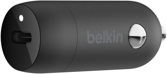 Avto polnilec Belkin BoostCharge, 30W, 3A, 1 x USB-C, Črn CCA004btBK