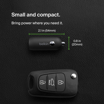 Avto polnilec Belkin BoostCharge, 30W, 3A, 1 x USB-C, Črn CCA004btBK