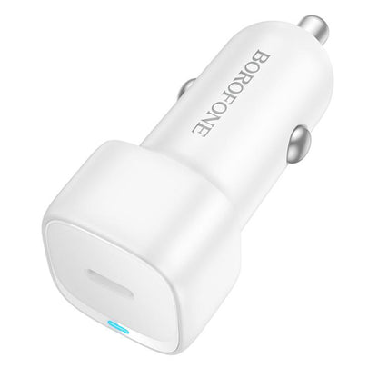 Avtomobilski polnilec Borofone BZ34A Cloud, 20W, 3A, 1 x USB-C, Bel