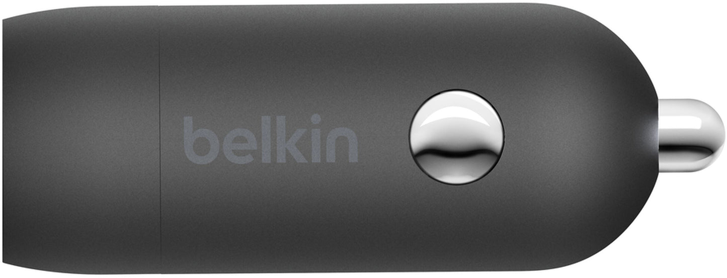 Avto polnilec z USB-C kablom Belkin BoostCharge, 30W, 3A, 1 x USB-C, črn CCA004bt1MBK-B6