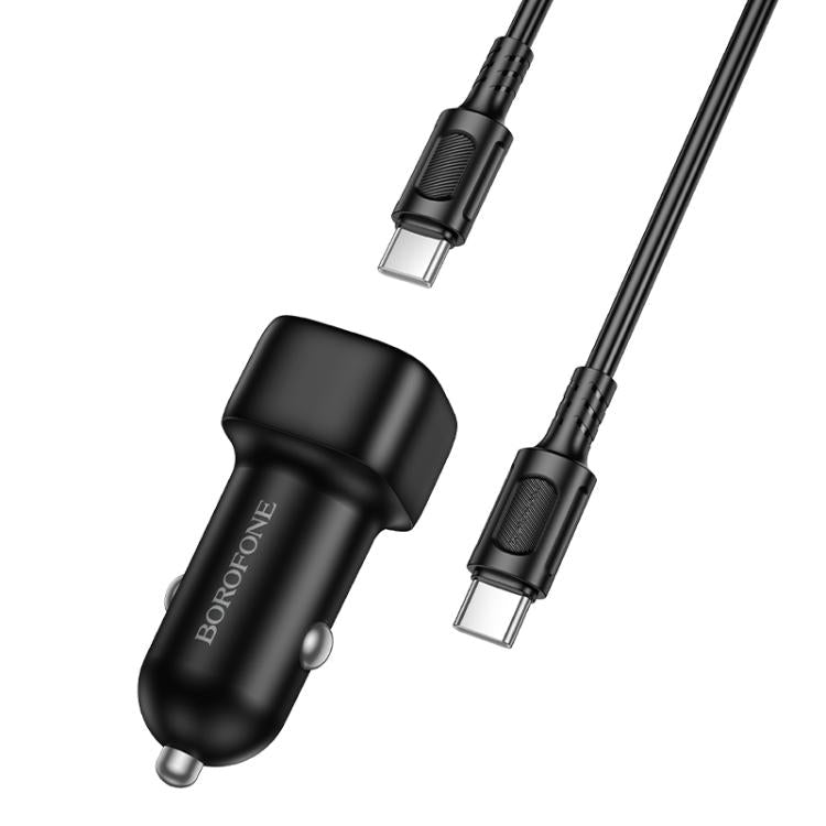 Avtomobilski polnilec z USB-C kablom Borofone BZ34A Cloud, 20W, 3A, 1 x USB-C, črn