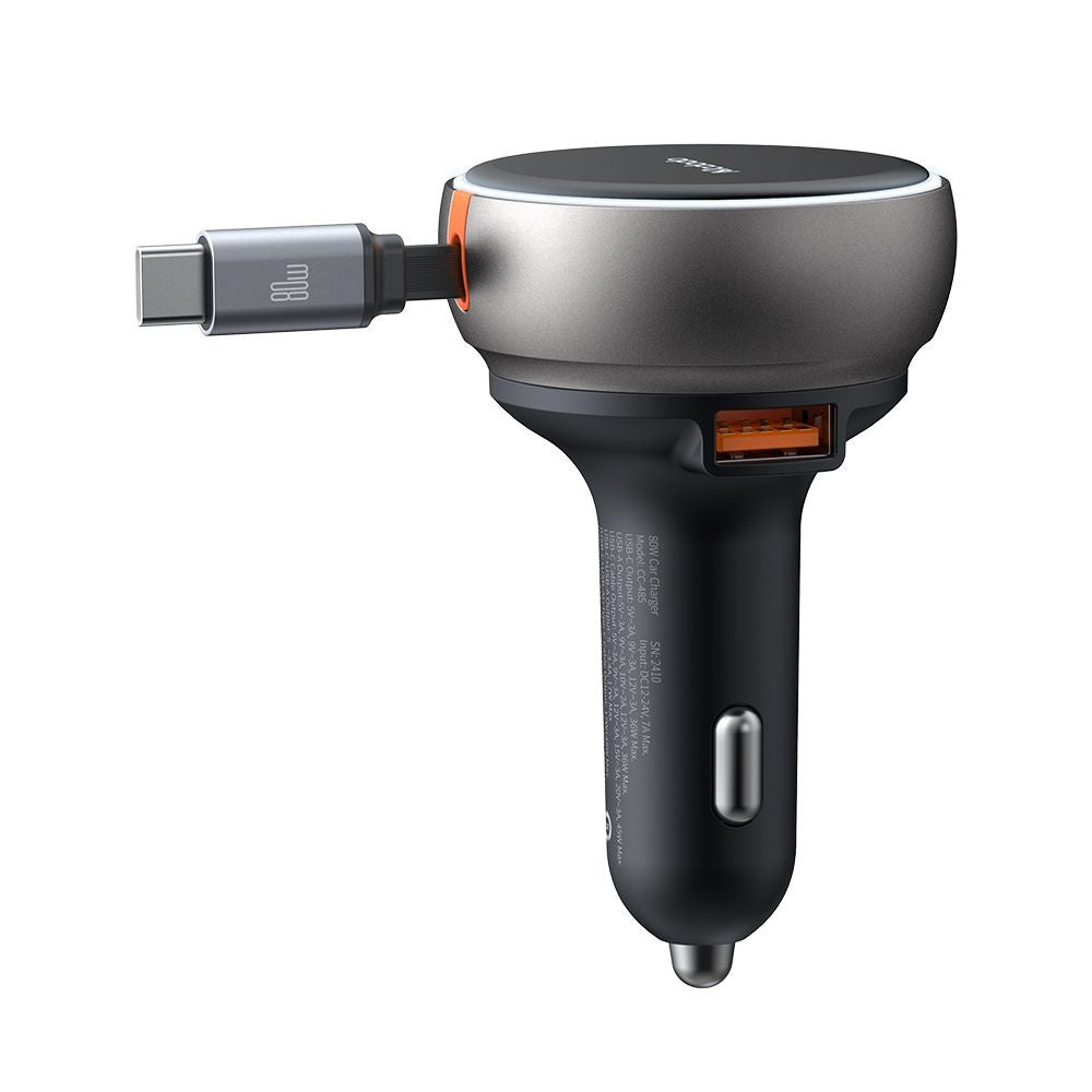 Avtomobilski polnilec z USB-C kablom McDodo CC-4850, 80W, 3A, 1 x USB-A - 1 x USB-C, črn