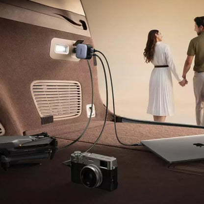 Avtomobilski polnilec z USB-C kablom UGREEN EC603, 90W, 3A, 1 x USB-A - 1 x USB-C, Siv