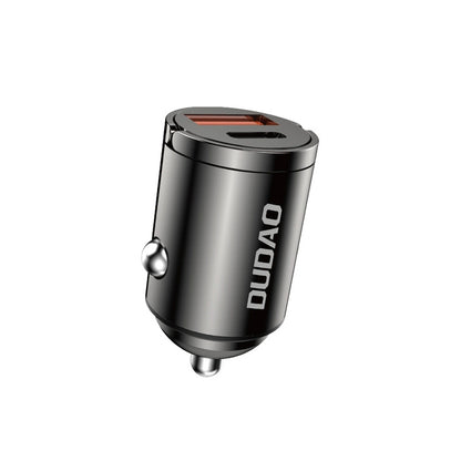 Avtomobilski polnilec Dudao R3MAX, 48W, 3A, 1 x USB-A - 1 x USB-C, črn