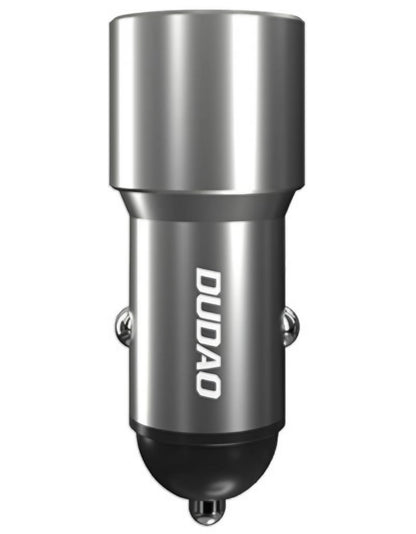Avto polnilec Dudao R4PQ NM, 22,5W, 3A, 1 x USB-A - 1 x USB-C, Siva