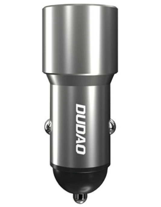 Avto polnilec Dudao R4PQ NM, 22,5W, 3A, 1 x USB-A - 1 x USB-C, Siva