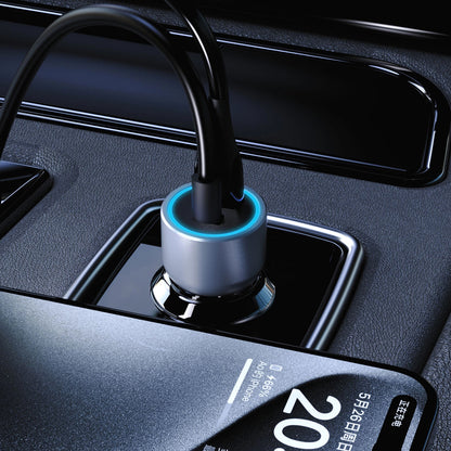 Avtomobilski polnilnik Dudao R4T, 30 W, 3A, 1 x USB-A - 1 x USB-C, siv 