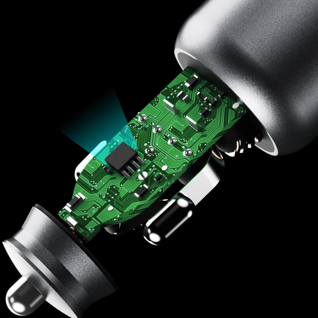 Avtomobilski polnilnik Dudao R4T, 30 W, 3A, 1 x USB-A - 1 x USB-C, siv 