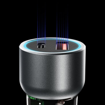 Avtomobilski polnilnik Dudao R4T, 30 W, 3A, 1 x USB-A - 1 x USB-C, siv 