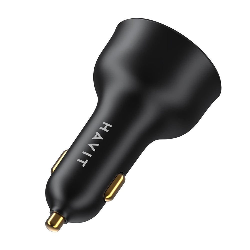 Avtomobilski polnilec HAVIT CC100W Display, 100W, 5A, 1 x USB-A - 1 x USB-C, črn