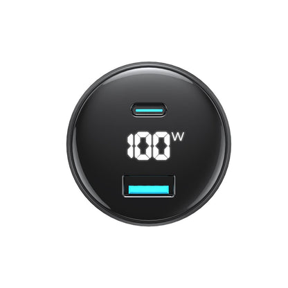 Avtomobilski polnilec HAVIT CC100W Display, 100W, 5A, 1 x USB-A - 1 x USB-C, črn