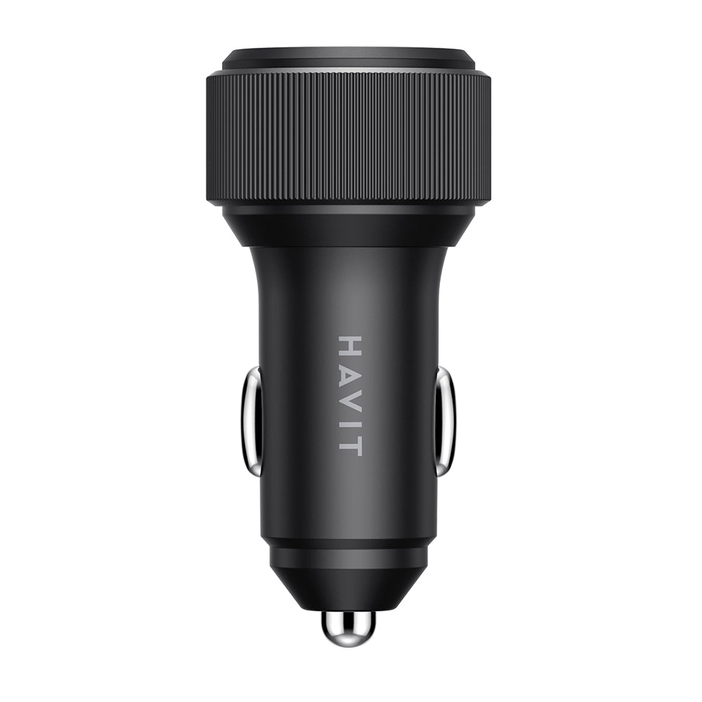 Avtomobilski polnilec HAVIT CC2014, 30W, 3A, 2 x USB-C, Črn