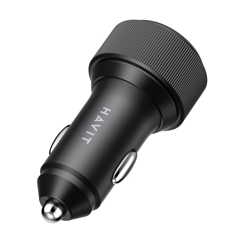 Avtomobilski polnilec HAVIT CC2014, 30W, 3A, 2 x USB-C, Črn