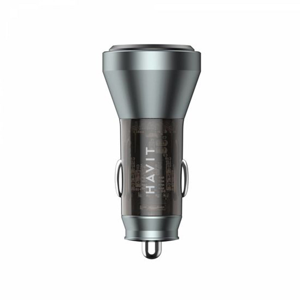 Avtomobilski polnilec HAVIT CC2017, 45W, 3A, 1 x USB-A - 1 x USB-C, črno modra