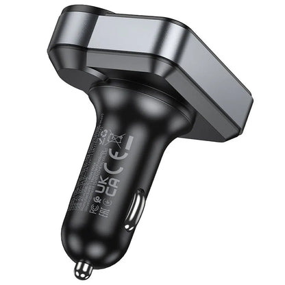 FM Bluetooth modulator HOCO E86, 2 x USB-A - 1 x USB-C - 1 x microSD